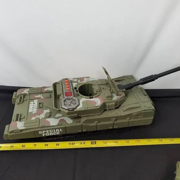 14" ARMY Tank Special Forces Plastic lights sound Decor Model Toys - Picture 7 of 8